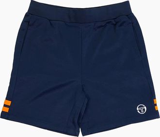 Sergio Tacchini Mens Sergio Tacchini New Orion Shorts Maritime Blue/Orange Pepper - Navy - Size: 33/32/32