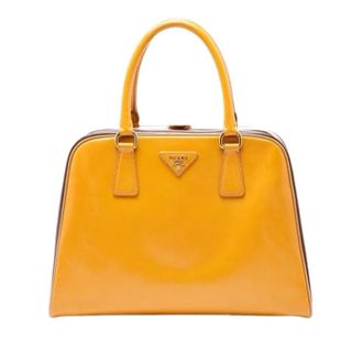 Prada Pre-owned Handbags, female, Yellow, Size: ONE SIZE Pre-owned Pyramid Handbag