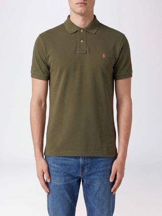 Polo Ralph Lauren Short-Sleeve Cotton Polo Shirt with Contrasting Embroidered Logo