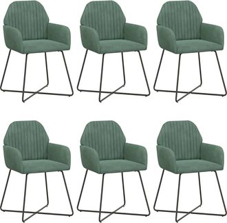 vidaXL Sillas De Comedor 6 Uds. Terciopelo Verde Mar 55 X 50 X 84 Cm Vidaxl