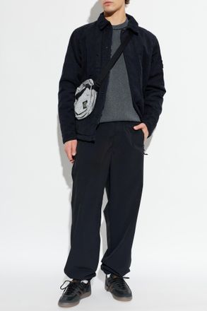 Stone Island Insulated Jacket With Logo Patch, Mens, Navy Blue