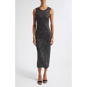 Toccin Cleo Sequin Midi Dress in Onyx at Nordstrom, Size Xx-Small