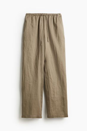 H&M Weite Leinenhose - Beige