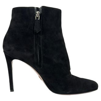 Prada Pre-owned Womens Ankle Boots in Black Suede - Size EU 39