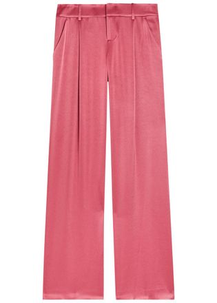 Alice & Olivia Eric Wide-leg Satin Trousers - Pink - 12 (UK16 / XL)