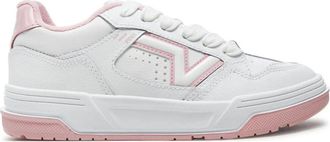 Vans Schoenen, Heren, Wit, 37 EU, Leer, Leren Rubber Ronde Neus Sneakers