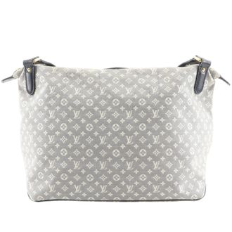 Louis Vuitton Gray Navy Canvas Shoulder Bag Tote Bag (Pre-Owned)