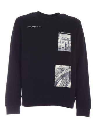 Karl Lagerfeld Polaroid sweatshirt in black