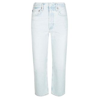 A Gold E Slim-fit Jeans, female, Blue, Size: W24 90s Crop