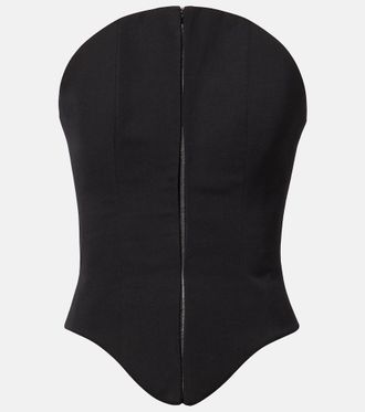 Alexander McQueen Wool corset top