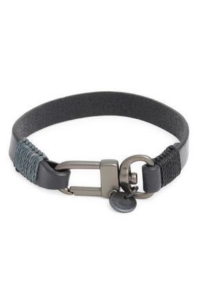 Caputo & Co. Leather Bracelet in Black at Nordstrom