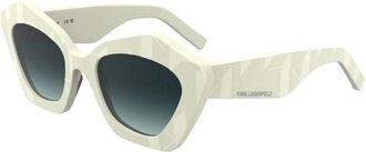 Karl Lagerfeld Kl 6199S 105 - unisex - Zonnebrillen - Wit - 53 MM - Accessoires