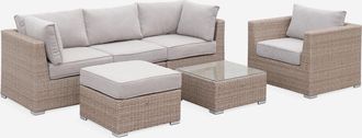 Sweeek Salotto Da Giardino Premium In Resina Intrecciata, 5 Posti