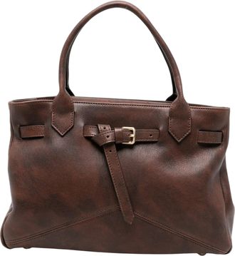 Ballantyne Distressed Dark Brown Calf Leather Shoulder Bag