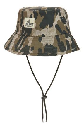 Malbon Golf Tour Divot Camo Bucket Hat in Bark Camo at Nordstrom, Size Small