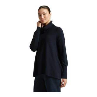 Elena Miro Truien & Vesten, Dames, Blauw, S, Lenzing Ecovero Viscose Top
