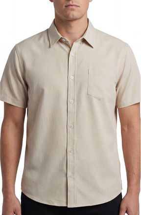 Burnside Short Sleeve Button-Up Shirt in Oatmeal at Nordstrom Rack, Size Xx-Large