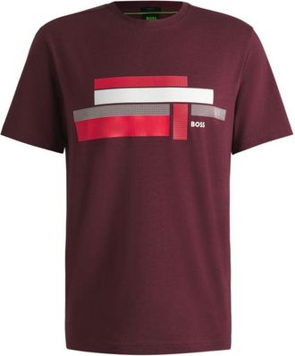 BOSS Relaxed-fit T-shirt in stretch fabric with logo artwork