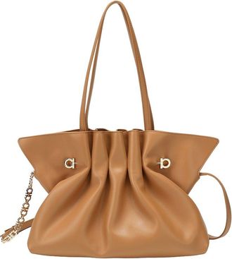 Tiffany & Fred Soft Pleated Leather Shoulder Tote