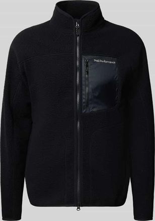 Peak Performance Fleecejacke mit Zweiwege-Rei&szlig;verschluss Modell NatureRush in Black, Gr&ouml;&szlig;e XL