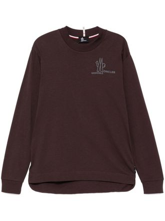 Moncler logo-printed T-shirt - men - Cotton/Spandex/Elastane/Polyamide - M - Brown