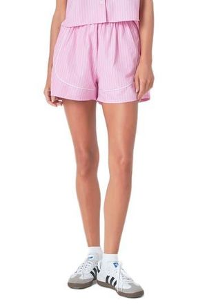 English Factory Stripe Shorts with Piping in Pink at Nordstrom Rack, Size X-Small