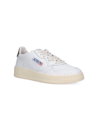 Autry Cow Leather Low-Top Sneaker - White