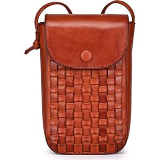 OLD TREND Lantana Genuine Leather Structured Everyday Crossbody in Cognac at Nordstrom