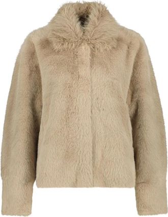 BLONDE No.8 Nepbont & Shearling Jas - Dames - Jassen - Beige - S - Nepbont - Jassen