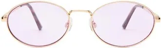 AIRE Ephermeris 56mm Oval Sunglasses in Gold /Lilac Tint at Nordstrom