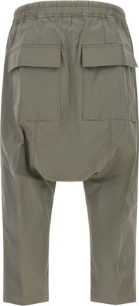 Rick Owens Mens Gray Cotton Cropped Pants