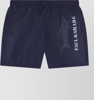 Paul & Shark shark graphic swim shorts side pockets
