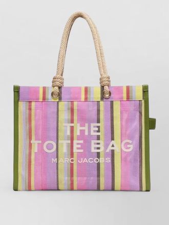 Marc Jacobs tote bag rope handles striped pattern