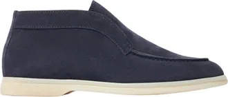 Scarosso Leonarda Blauwe Su&egrave;de Enkellaars - Heren - Enkellaarsjes - Blauw - 36 EU - Su&egrave;de - Schoenen