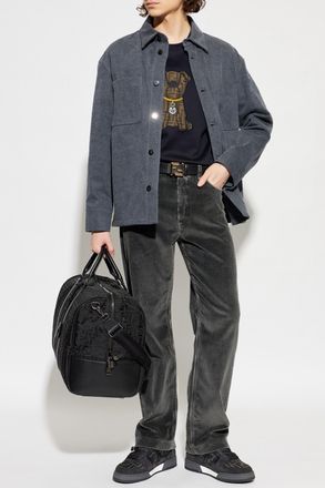 Fendi T-shirt With Patch, Mens, Black