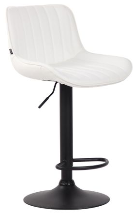 Clp Clp - Sgabello Lentini In Similpelle Con Poggiapiedi Bianco Nero