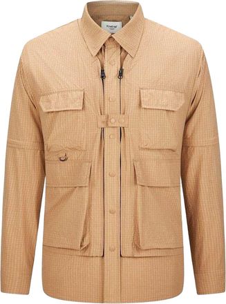 Firetrap 3-in-1 Ripstop-shirt voor heren, in verschillende stijlen te dragen (Khaki)