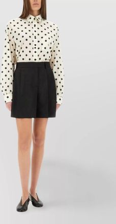Moschino virgin wool oversized asymmetric tailored shorts