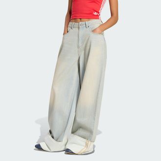 adidas Womens adidas VINTAGE WIDE LEG JEANS