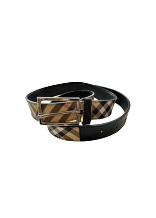 Burberry Check Canvas & leather Belt - Size 100