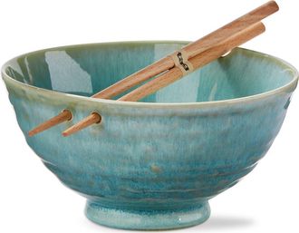 Tag Akira Noodle Bowl S/2 Aqua Aqua Stoneware Everyday in Blue at Nordstrom