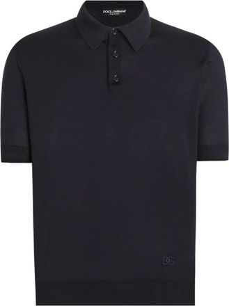Dolce & Gabbana Stijlvolle Polo T-shirt - Heren - Polos - Blauw - XL - Tops