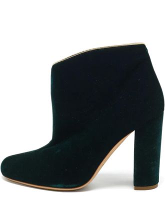 Malone Souliers Eula velvet block-heel boots - Green