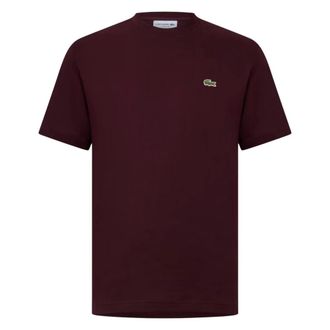 Lacoste Klassiek katoenen T-shirt - Heren - Tops - Rood - Maat: M Katoen