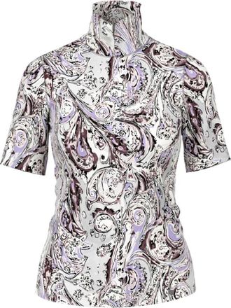 Marc Cain Fitted T-Shirt - Dames - T-shirts - Paars - 2XL - Katoen - Tops
