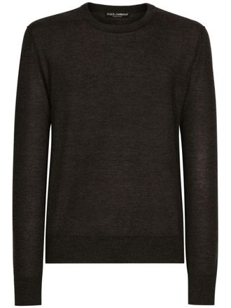 Dolce & Gabbana round-neck cashmere sweater - Grey
