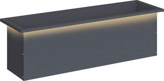 vidaXL Jardinera Para Jard&iacute;n Con Luces Led Antracita 30 X 100 X 30 Cm Vidaxl
