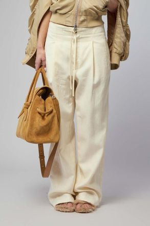 Frenken Waist Washed Linen String Trousers