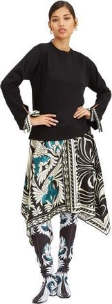 La DoubleJ Sporty Foulard Dress Plac&eacute;e Mix Tiles Plac&eacute;e Black at Nordstrom, Size X-Large
