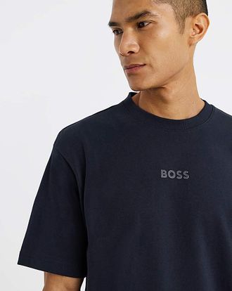 HUGO BOSS Centre Logo T-Shirt - Navy